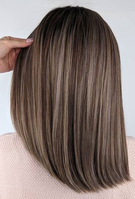 lovely brunette hair with honey and ashy blonde babylights and highlights is an amazing idea to highlight your face