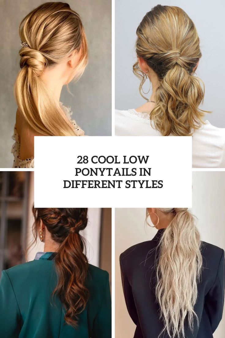 cool low ponytails in different styles cover