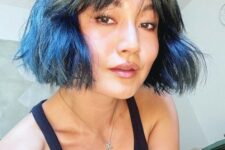 a daring blue hairstyle