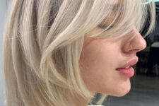 an icy blonde bob hairstyle