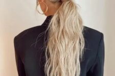 a lovely messy ponytail hairstyle