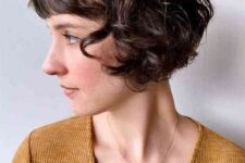a curly French bob with soft, tousled curls is a lovely idea that looks sassy and cute