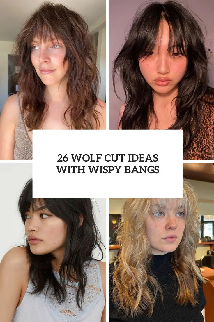 wolf cut ideas for wispy bangs