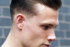 a classic taper with a blow back is a cool idea that is classics, add a fade or a hardline for a modern twist