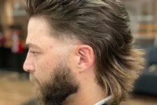 a flowing wolf haircut is a creative alternative to a usual wolf cut, you will need a blow dryer and a pomade to style it