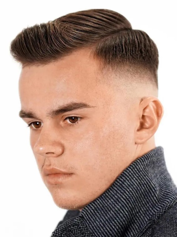 an Ivy League fade with a side part, a high fade is an excellent choice for a more formal look