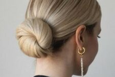 08 a classic ballerina low bun with a sleek top is a perfect solution that works with most of formal outfits at the wedding