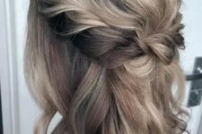 a lovely hairstyle with a blonde balyage
