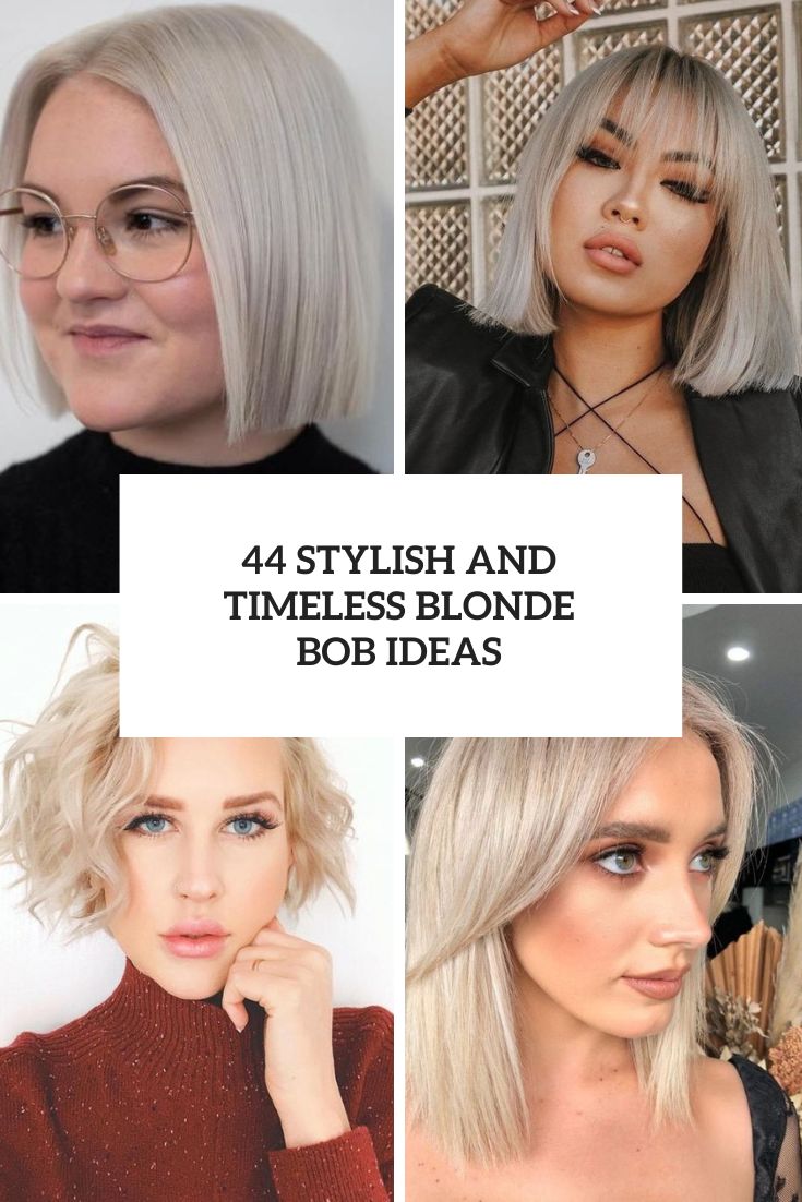 stylish and timeless blonde bob ideas cover