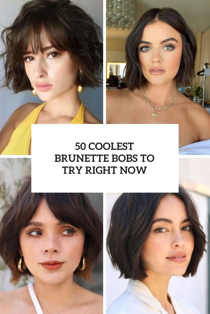 coolest brunette bobs to try right now cover