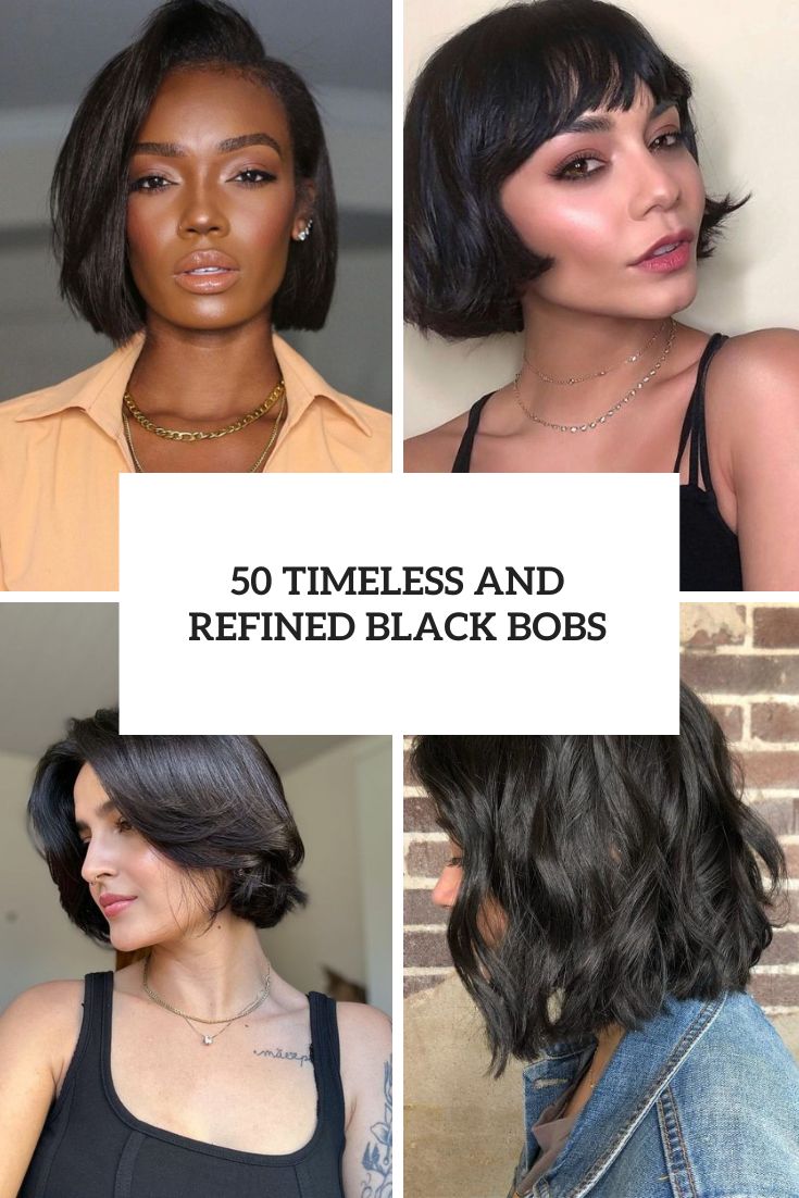 50 Timeless And Refined Black Bobs