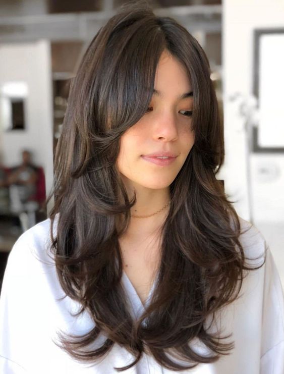 50 Prettiest Long Layered Haircuts with Bangs for 2024 - Hair Adviser | Long  layered haircuts, Layered hair with bangs, Long layered hair