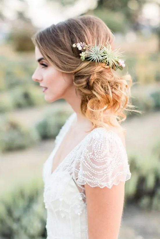 Wedding hair ideas for a natural wavy/curly? I want to keep my hair in it's  natural state since it always is and I love my waves/curls but just have it  looking perfect.