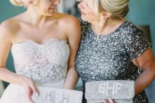 a lovely sequin dress for a mother of a bride