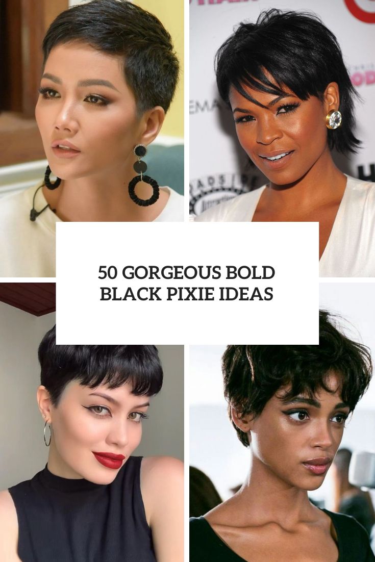 50 Gorgeous Bold Black Pixie Ideas