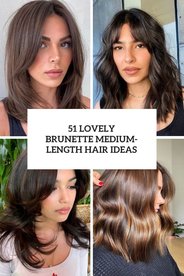 lovely brunette medium length hair ideas