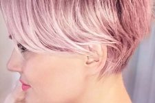 a beautiful long pink pixie with long side bangs and a bit of volume is a cool and catchy idea