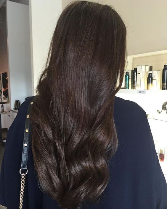 extra long dark brown hair with volume and waves is a catchy and cool idea to rock, it looks lovely and eye-catching