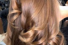 gorgeous volumetric long brown hair with curls is an adorable idea, it looks very beautiful
