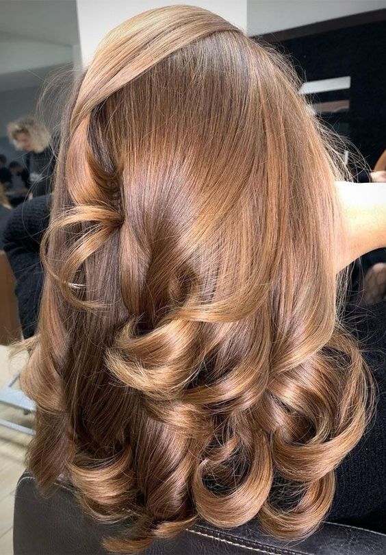gorgeous volumetric long brown hair with curls is an adorable idea, it looks very beautiful