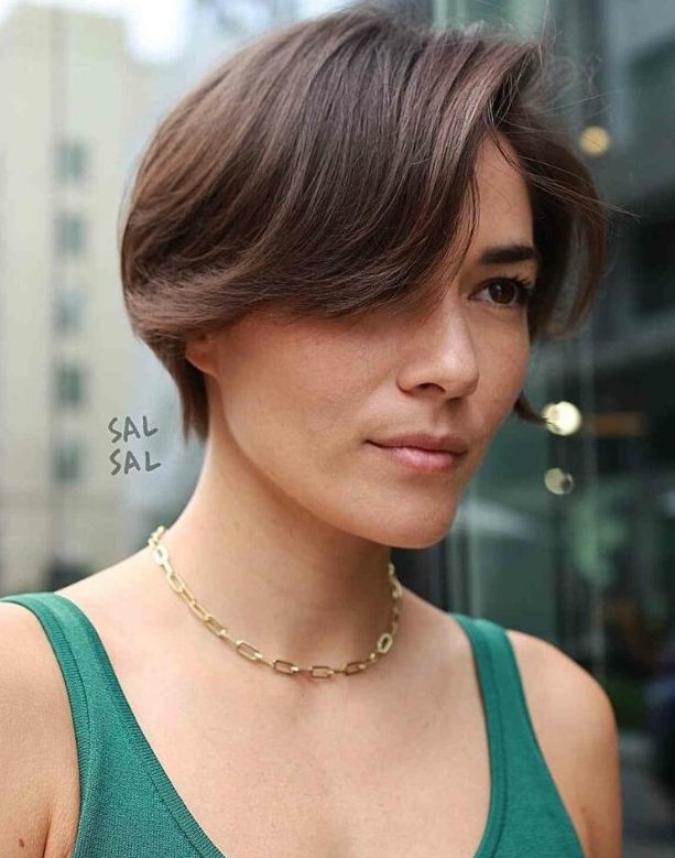 a lovely wispy layered pixie looks soft and full and makes your look girlish and romantic, give it a try