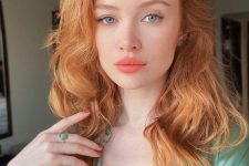 47 amazing medium-length ginger hair with a lot of volume and waves looks absolutely magical, as if you are a fairy