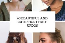 63 Beautiful And Cute Short Half Updos cover