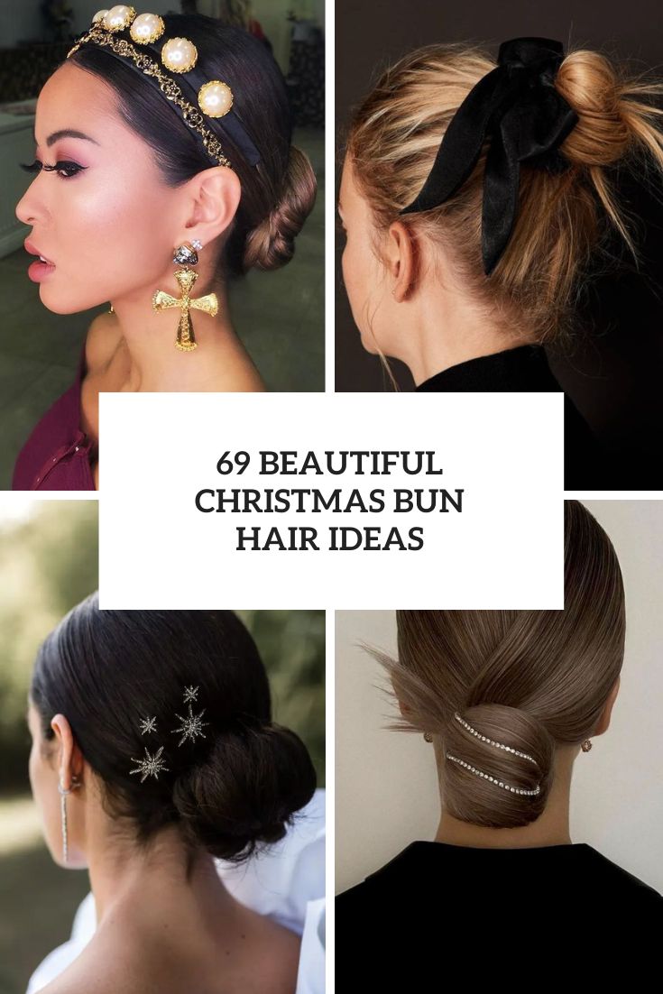 beautiful christmas bun hair ideas cover
