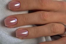 32 chromatic nude nails are a super trendy alternative to usual nude, glazed donut nails are on top