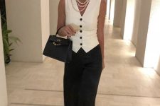 a chic b&w office look