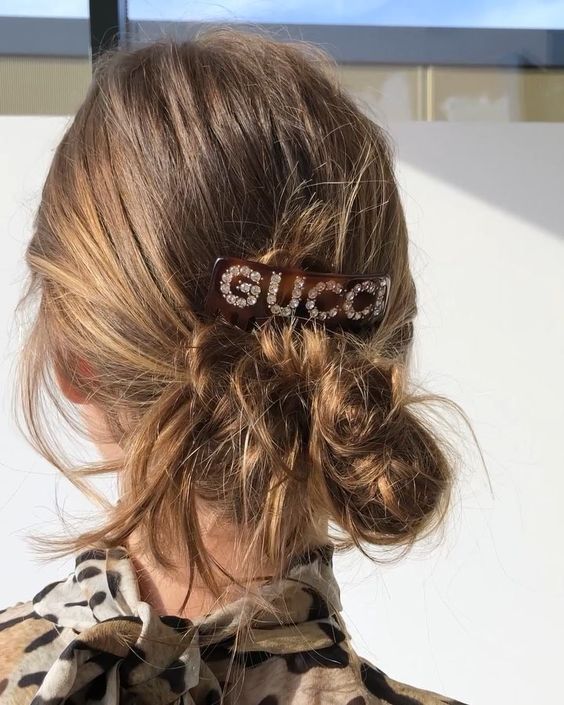 a logo hair barrette is a stylish and catchy solution to rock your fave brand