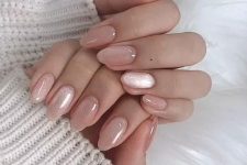 42 a beautiful and delicate blush velvet manicure will be a lovely idea for now – a fresh take on nude nails
