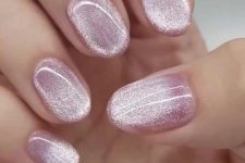 46 lilac velvet nails are a gorgeous girlish solution that will add interest and a delicate touch of color to your look