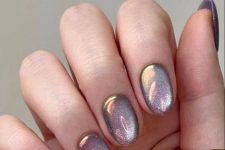49 gorgeous lilac iridescent nails and a velvet touch are amazing and very trendy