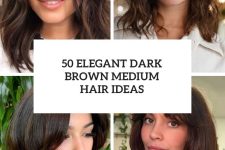 50 Elegant Dark Brown Medium Hair Ideas cover