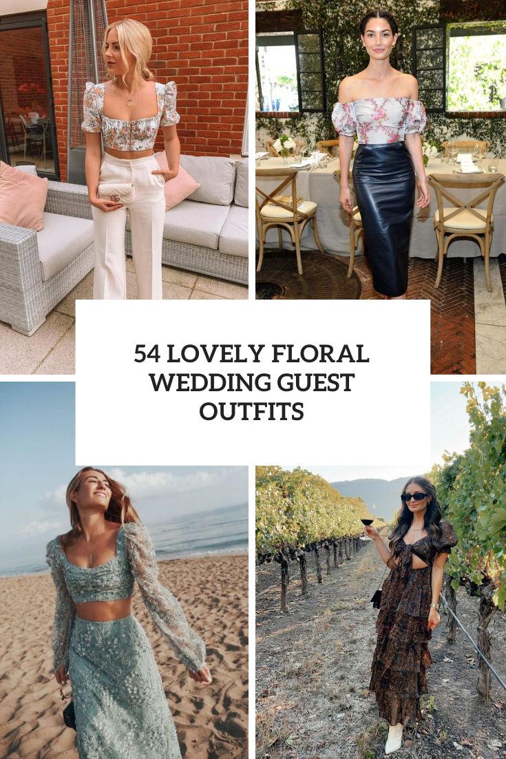 Lovely Floral Wedding Guest Outfits cover