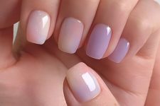 beautiful square pastel watercolor nails are adorable for spring, they look chic and cute