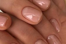 glossy and absolutely nude shoes nails are a perfect solution for any season and any time, they look amazing with anything