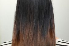 long black hair with copper ombre is a fantastic idea and a great way to show off your locks
