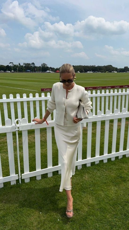 a total white old money outfit