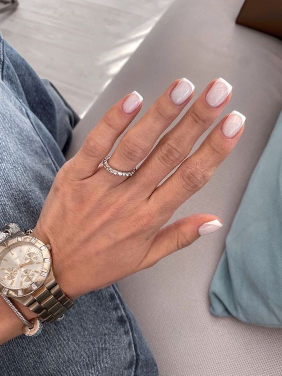 a stylish milky French manicure is timeless classics, such nails never go out of style and look awesome