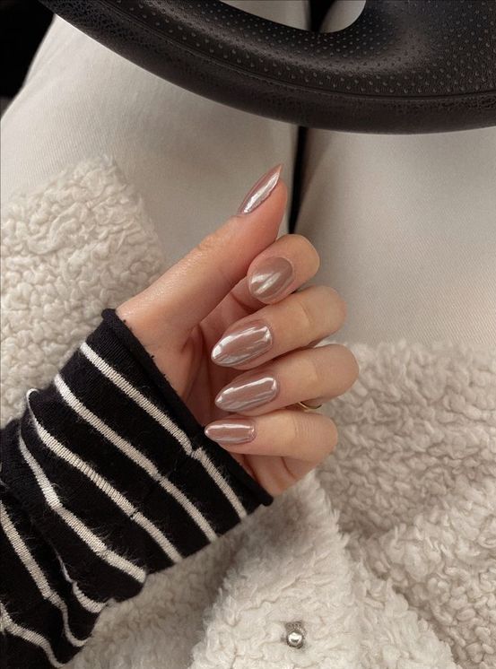 beige glazed donut nails are a cool solution if you like nude shades but don't want any pink tones