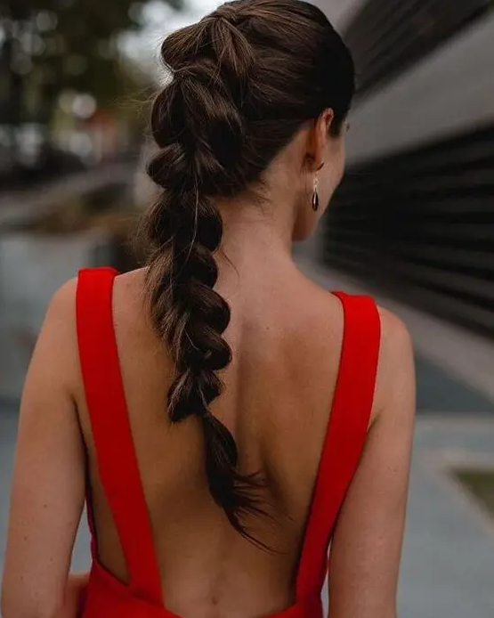 a gorgeous long loose fishtail braid with a volume on top is always a chic idea for both a gorgeous look