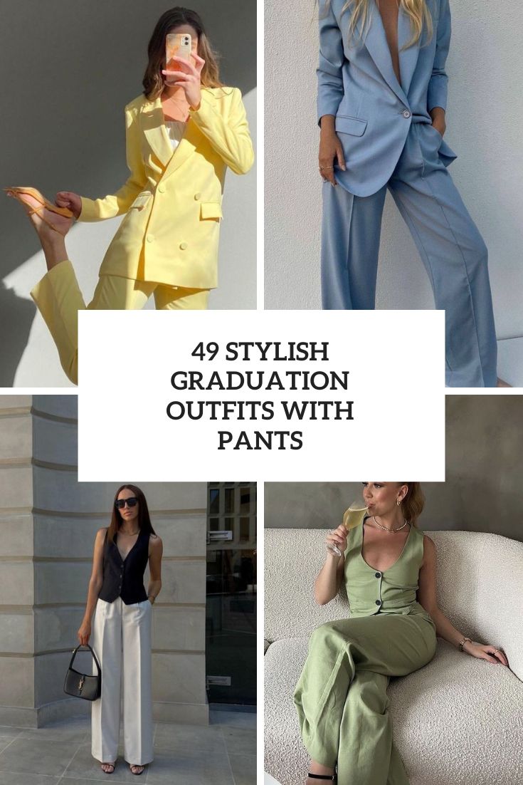 49 Stylish Graduation Outfits With Pants cover