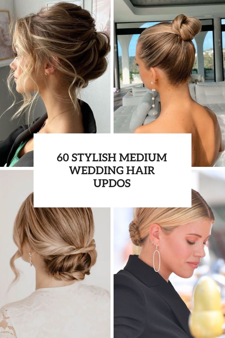 60 Stylish Medium Wedding Hair Updos cover