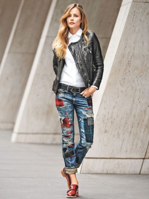 Trendy Outfits With Patchwork Denim To Recreate