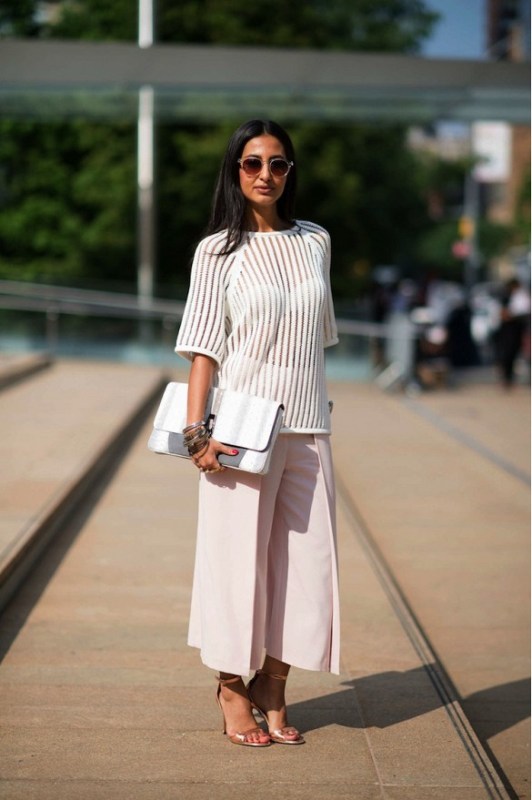 Fashionable and trendy ways to wear culottes this spring  15