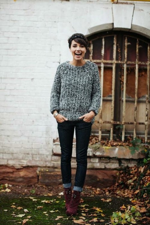 25 Stylish Ways To Wear A Cozy Chunky Knit Sweater