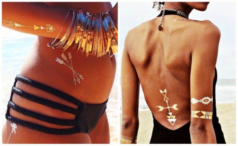 Trendy and shiny metallic flash tattoos to try  18