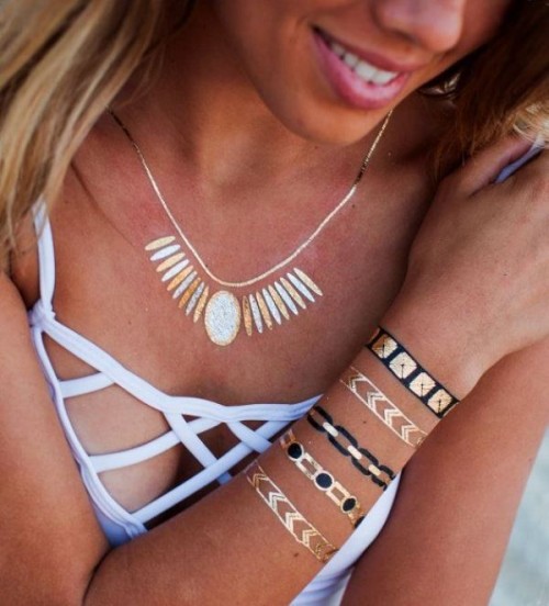 Trendy And Shiny Metallic Flash Tattoos To Try